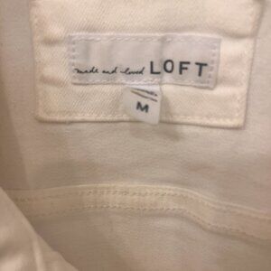Loft Denim Trucker Jacket in White